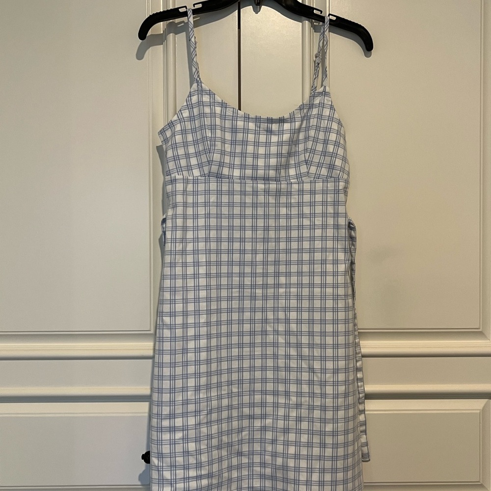 Brandy Melville baby blue gingham dress